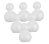 Homoyoyo 6 Pièces Bonhomme de Polystyrène Non Figurines pour Décoration Noël Accessoires DIY Forme Double Boule Kit Bricolage Ornement Bonhomme pour Festives