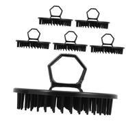 Homoyoyo 6 pièces Brosse Shampooing Exfoliante Portable pour Massage Nettoyage Profond Antipelliculaire Usage pour Hommes et Femmes