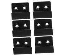 Homoyoyo 6 Pièces crochet de tuile porte-carreaux Brassets de suspension d'images cintre de carreaux de céramique cintre d'affichage de photo de mur miroir Acier laminé à froid Noir