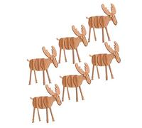 Homoyoyo 6 pièces Décoration de Noël de Ornements DIY Forme de Renne pour Décors de Bureau de Noël Bricolage et Sûr