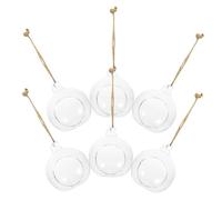 Homoyoyo 6 pièces Hydroponic Plant Holder Glass Vases Hanging Transparent Candle Holders DIY Micro Landscape Decoration for Home and Garden