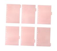Homoyoyo 6 pièces Intercalaires Cahier Rose Séparateurs Détachables Étanche Onglets Pratiques pour Classeurs et Documents Organisation Rapide