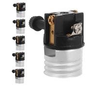 Homoyoyo 6 Pièces Lamp Base Socket With Off Switch Aluminum Threaded Medium Base Holder Four Stage Core Locking And Dustproof For Table And Floor Light Fixtures