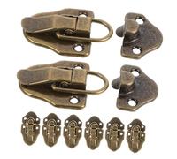 Homoyoyo 6 pièces Loquet à Bascule Métal Vintage Serrure à Ressort pour Boîtes à Bijoux Boîtes et Coffrets Style Rétro avec Vis pour Rangement Sécurisé