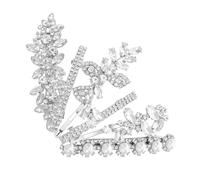 Homoyoyo 6 Pièces Lot de Pinces à Cheveux Mariage Cristal Clips Rhinestone Légers et Élégants pour Mariée Demoiselles Honneur et Filles Honneur