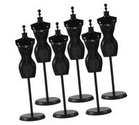 Homoyoyo 6 Pièces Mini Doll Dress Mannequin Stands For Scale Dolls Lightweight Plastic Garment Display Rack Elegant Holder