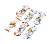 Homoyoyo 6 pièces Ornements Verre Style Japonais Décoratif Bonbons Réalistes pour Salon et Bureau Art Verre et Élégant