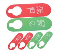 Homoyoyo 6 Pièces Panneau Double Face PVC Ne Déranger et Chambre à Nettoyer pour Porte de Chambre Signalétique Résistante pour Hôtels et Bureaux