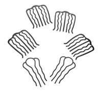 Homoyoyo 6 Pièces Peigne à Chignon U Shape Noir Accessoires Vintage pour Élégantes Peignes Latéraux Antidérapants pour Gestion des Franges et Stylisation Rapide