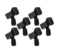 Homoyoyo 6 Pièces Pince Porte-micro Installation Facile et Plage de Serrage 22-42mm Support pour Pied de Micro en Plastique Noir en Studio ou Scène