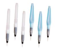 Homoyoyo 6 pièces Pinceaux à Réserve Deau Nylon pour Peinture Aquarelle Poignées Ergonomiques Rechargeables pour Garçon Fille et Adultes Fournitures Artistiques Polyvalentes