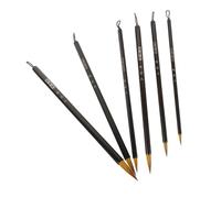 Homoyoyo 6 pièces Pinceaux de Calligraphie Chinoise Poils de Loup Stylo Pinceau pour Peinture et Écriture Traditionnelle Absorption Encre Débutants et Pratique de Calligraphie