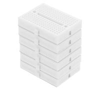 Homoyoyo 6 Pièces Plaque D'expérimentation Petite Planche Projets Électroniques sans Soudure Blanche en Plastique Interverrouillable Support Longue Durée pour Expériences Scientifiques
