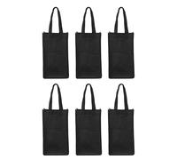 Homoyoyo 6 Pièces Pochettes Porte-Bouteilles en Tissu Non Tissé Réutilisables avec Poignée et Base Renforcée pour Vin Bière Voyage Pique-