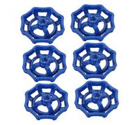 Homoyoyo 6 pièces Poignée de Robinet Métal Volant Rond pour Vanne Extérieure Poignée Roue Étanche Contrôle Stable pour Jardin et Tuyauterie