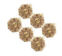 Homoyoyo 6 pièces Porte Clés Cuivre Rétro avec Pendentifs de Breloques de Décoration Charme Feng Shui pour Protection