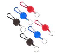 Homoyoyo 6 pièces Porte Clés Rétractable avec Boucles Colorées Perte Anneaux Porte Clés Compacts pour Sacs à Dos Moulinets et Multifonctions Couleur Aléatoire Couleur Aléatoire