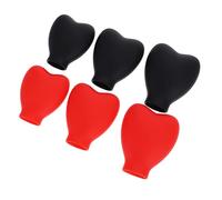 Homoyoyo 6 Pièces Protection Pinceaux Maquillage Silicone Durable pour Brosse Capuchons Pratiques et Réutilisables Rouge et Noir