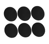 Homoyoyo 6 pièces Puff Maquillage Ultra-fin Applicateur Poudre Visage Doux PU Cuir Noir Bouffée Cosmétique pour Fond de Teint et Poudre Pressée Remplaçable et Portable