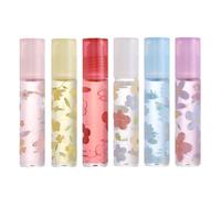 Homoyoyo 6 pièces Set de Huiles à Lèvres Hydratantes et Non Collantes Soin Protecteur et Anti-gerçures Formule Naturelle pour Lèvres Nourries et Éclatantes