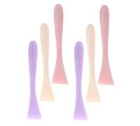 Homoyoyo 6 Pièces Set Silicone Facial Mask Applicator Brushes Soft Water-resistant Tools For Even Application Of Mud Masks Creams And Skincare Products Suitable For Sensitive Skin