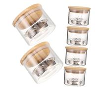 Homoyoyo 6 Pièces Verres Épais pour Nettoyage de Pinceaux Manucure avec Filtre Acier Inoxydable Coupelle Dappen pour Outils Nail Art et Liquide Gel Accessoire Pratique pour Professionnels