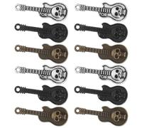Homoyoyo 60 Pièces Skull Guitar Charms Vintage Metal Pendant For Jewelry Making DIY Bracelet Necklace Keychain Halloween Craft Accessories