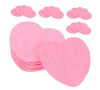 Homoyoyo 60pièces Lot De Éponges Nettoyantes Pour Visage Forme De Cœur Rose Tampon Exfoliant Pour Spa Cosmétique Démaquillants Pour Visage
