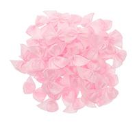 Homoyoyo 60pièces Nœuds Ruban Satin Faits Main Rose Petit Fleur Accessoires Cheveux Pour Fille Anniversaire Fête Shower