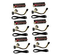 Homoyoyo 6ensembles Adaptateur Pci-e Câble Riser USB Kit pour Support De Carte Graphique Indicateur LED Et Fixation Sécurisée
