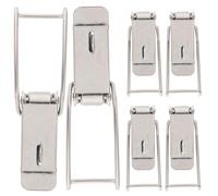 Homoyoyo 6pcs Loquet à Bascule en Acier Inoxydable Crochet Allongé, Fixation Solide et Sécurisée, pour Boîtes à Outils et Coffres Industriels