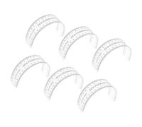 Homoyoyo 6pcs Règle Courbe en Pvc pour Sourcils, Flexible et Réutilisable, Outil de Mesure Précis pour Microblading, Design Doux, pour Artistes Tatoueurs et Débutants en Divers