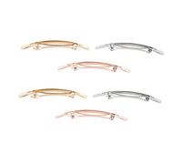 Homoyoyo 6pièces Barrettes à Cheveux Pince à Cheveux Dorées Argentées Accessoires Élégants Pour Et Dames