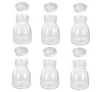 Homoyoyo 6pièces Bocal Verre pour Bonbons Pot à Dessert Boîte De Rangement Verre pour Comptoir Bouteille De Stockage pour Pudding Et Thé Vrac