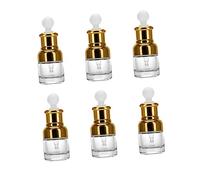Homoyoyo 6Pièces Bouteille Verre pour Huiles Essentielles Lot Compte Gouttes Flacon Rechargeable pour Parfum et Soins Peau pour Voyages et Cosmétiques