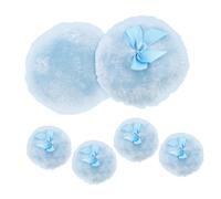 Homoyoyo 6pièces Houpette à Poudre Douce Pour Noeud Décoratif Applicateur De Poudre Pour Corps Visage Pour Changer Les Couches Et Voyager