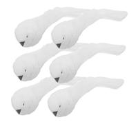 Homoyoyo 6pièces Ornements Arbre Oiseau Oiseaux Ornementaux Blancs Décorations De Colombes Artificielles Pour Sapin De Noël Jardin Fête