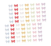Homoyoyo 70 Pièces Bowknot Resin Decorations DIY Gift Decor Bows for Phone Case Crafting and Manicure Accessories