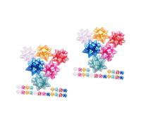 Homoyoyo 70 Pièces De Nœuds en Ruban Multicolores pour - Arcs De Traction pour Décoration De Noël - Mariage Et Fêtes Nœuds De Décoration De Fleur Et Arbre De Bébé