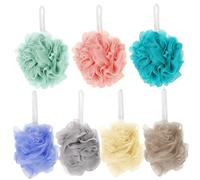 Homoyoyo 7Pièces Boule de Bain Exfoliante Loofah Lot de Éponges pour Nettoyage une Exfoliation Douce Accessoires de Bain Familiaux