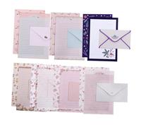 Homoyoyo 8 Ensembles Set de Papier à Lettre Floral et Cartoon avec Enveloppes Papier à Vintage pour Invitations et Messages Motifs Animaux et Fleurs Écriture Douce et Pratique