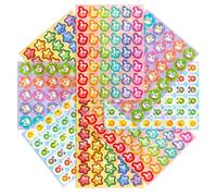 Homoyoyo 8 Feuilles D'autocollants de Récompense Réfléchissants pour Garçon et Filles en Vinyle, 330 Pièces Colorées, Sûrs L'art Activités Manuelles