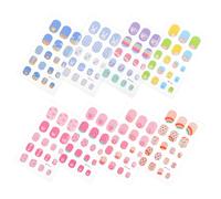 Homoyoyo 8 Feuilles Faux Ongles pour Garçon Fille Stickers Press Nails Cartoon Autocollants Nail Art pour Filles et Adolescentes DIY Manucure Sécurisée et Ludique