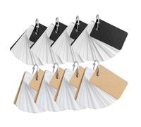 Homoyoyo 8 pièces Cartes Mémo Vierges Étudiants Portables Papier Kraft Noir Format Pratique pour Notes et Vocabulaire