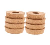 Homoyoyo 8 Pièces Couvercles Liège avec Trou Central pour Hydroponie Bouchons Liège Bois pour Vases Verre Supports Tiges Stables pour Boutures Compatibles Pots Hydroponiques et Terrariums