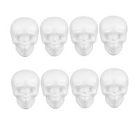 Homoyoyo 8 Pièces Crânes Mousse Blancs pour Décoration Dintérieur Halloween Têtes de Squelette DIY à Peindre Accessoires Suspendus pour Fête Effrayante et Artisanat Créatif