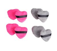 Homoyoyo 8 pièces de Maquillage Forme de Cœur Doux et Lavables Applicateurs de pour Visage et Corps Confortables et Économes Produit Mixte Gris et Rose