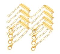 Homoyoyo 8 pièces Extension de Chaînes Acier Inoxydable avec Fermoir Lobster pour Colliers et Rallonges Pratiques pour Bijoux DIY et Anticorrosion