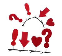 Homoyoyo 8 Pièces Hair Decorations For Creative Punctuation Mark Hair Clips With Arrows Hearts And Symbols Quirky Women Accessories For Casual Chic And Expressive Styling