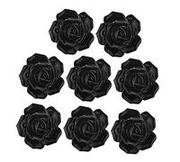 Homoyoyo 8 Pièces Poignée Rose Rond Poignées De Tiroir Roses Boutons De Commode En or Décor Couvre-boutons De Citrouille Poignées De Porte De Citrouille Breloques or Rose Black Céramique